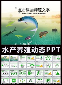 水产养殖海鲜ppt模板