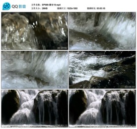 自然流水瀑布风景