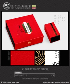 高档茶礼盒包装设计平面图图片