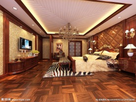 豪华欧式卧室灯具效果图