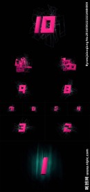 3D变形科技线条十秒倒计时