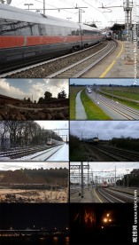 多组火车实拍视频