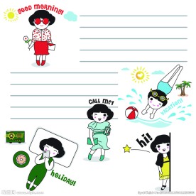 日常生活场景人物漫画