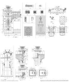 罗马建筑大门 建筑图纸