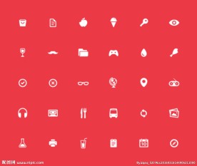 扁平化实心图标