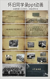 怀旧同学会片头电子相册PPT