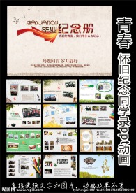 创意唯美怀旧青春校园同学会电子