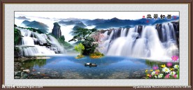 高山流水 风景画