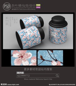 高档茶铁罐包装设计平面图图片