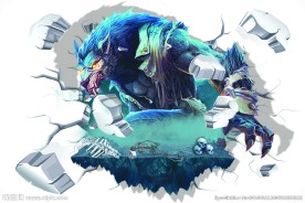 3D立体画 狼人怪物