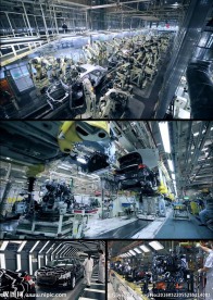 家用汽车生产装配作业视频素材