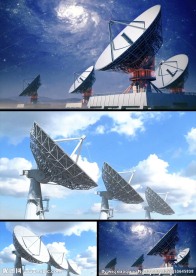 射电雷达阵列高清视频素材