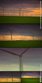 草原风力发电风车高清实拍视频