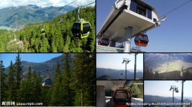 多组高山缆车实拍视频素材