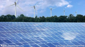 风能太阳能发电高清实拍视频素材