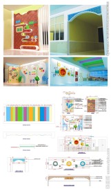天华幼儿园大厅墙面展示效果及平