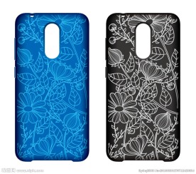 韩国花纹图案镭雕手机壳