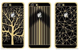 简洁几何图案电镀镭雕手机壳