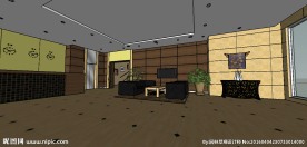 酒店室内空间草图大师SU模型