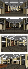 宾馆大堂工装草图大师SU模型