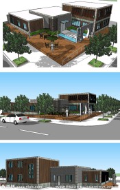 茶室外建筑草图大师SU模型