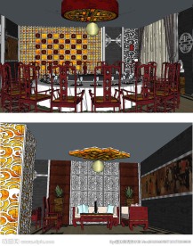 大包房草图大师SU模型