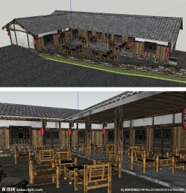 川南民居草图大师SU模型