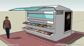 报刊亭草图大师SU模型