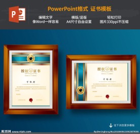 网络授权证书模板