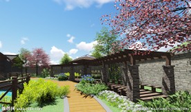 亭廊景观设计效果图