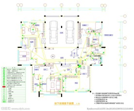 家居CAD电路插座平面
