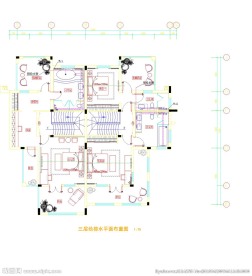 家居排水CAD平面布置图