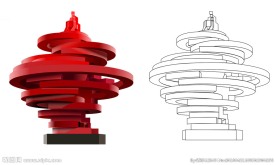 青岛五月的风雕塑矢量高清大图