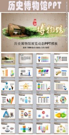 历史博物馆文物展览PPT模板