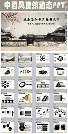中国风古建筑古文化ppt动态