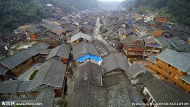 贵州少数民族村航拍