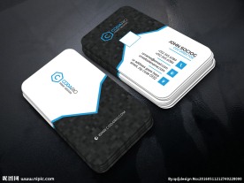 黑色创意广告公司名片