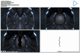 机械隧道门穿梭打开