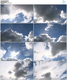 阳光穿过涌动的云层