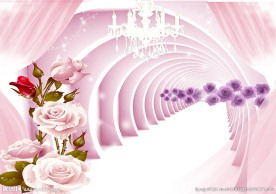 现代简约优雅浪漫花朵背景墙