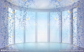 现代简约优雅罗马柱背景墙