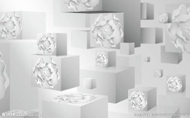 现代简约抽象方块背景墙