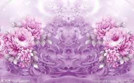 优雅紫色花朵花卉植物背景墙