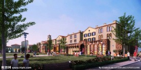 商业街别墅场景