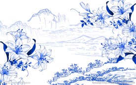 青花瓷电视背景墙