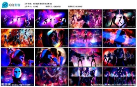 动感面具舞多人舞蹈酒吧夜店背景