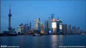 上海 东方明珠 白天到夜暮
