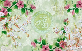 玉雕福字背景墙