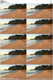 4K夏威夷海滩脚印