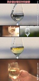 高脚杯倒酒实拍视频素材